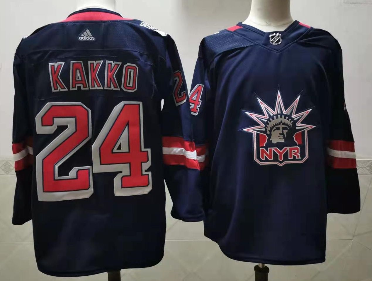 Men New York Rangers #24 Kakko Navy Authentic Stitched 2020 Adidias NHL Jersey->new york rangers->NHL Jersey